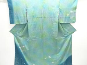 金彩のり散らしに蝶模様暈し訪問着